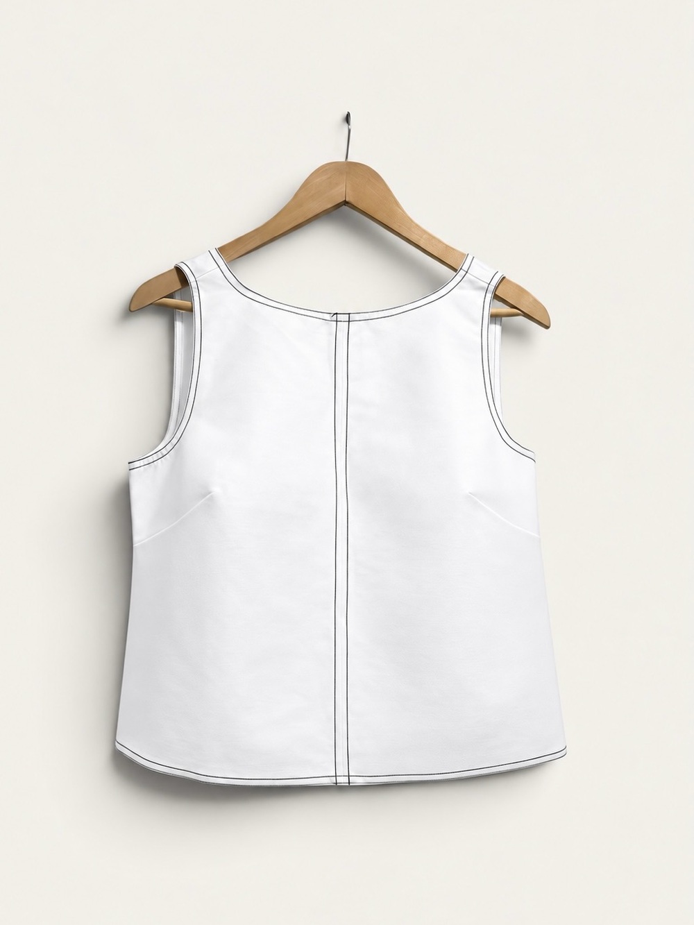 J. Crew White Sleeveless Shell Tank Top